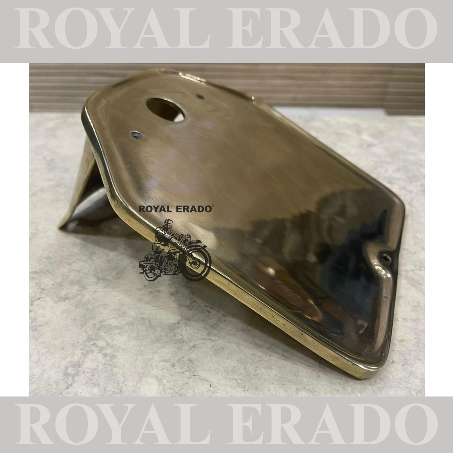 Royal Enfield vintage g2 style 1962 old model rear number plate in brass heavy duty