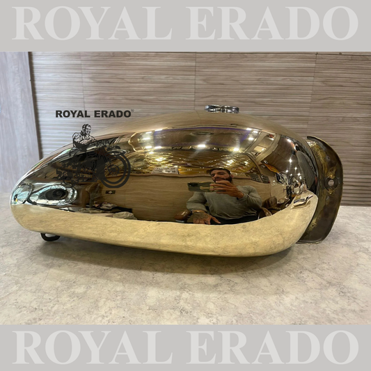 Royal enfield pure brass tank for old model vintage g2 style fit to classic electra and standard