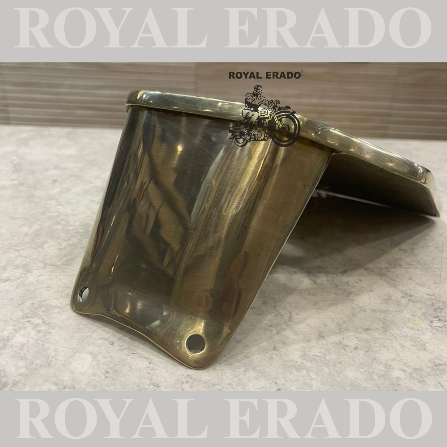Royal Enfield vintage g2 style 1962 old model rear number plate in brass heavy duty