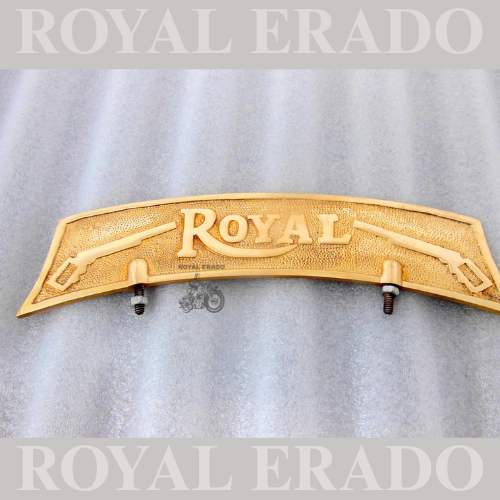Brass royal number plate for front mudguard for all bikes / classic/ electra / standard