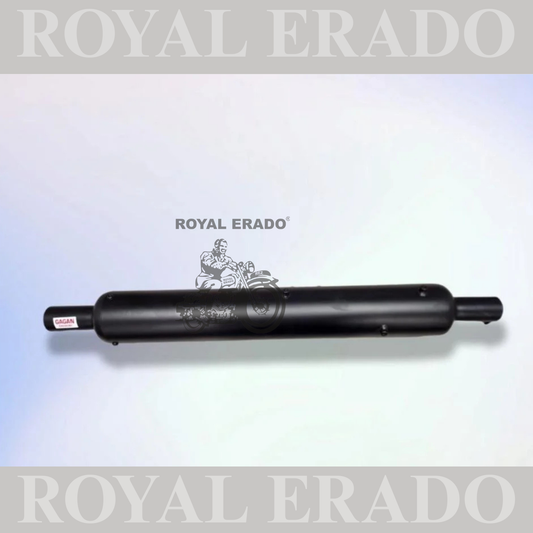 REPLICA CHALLAN FREE SILENCER EXHAUST BLACK FOR ROYAL ENFIELD CLASSIC , ELECTRA , STANDARD