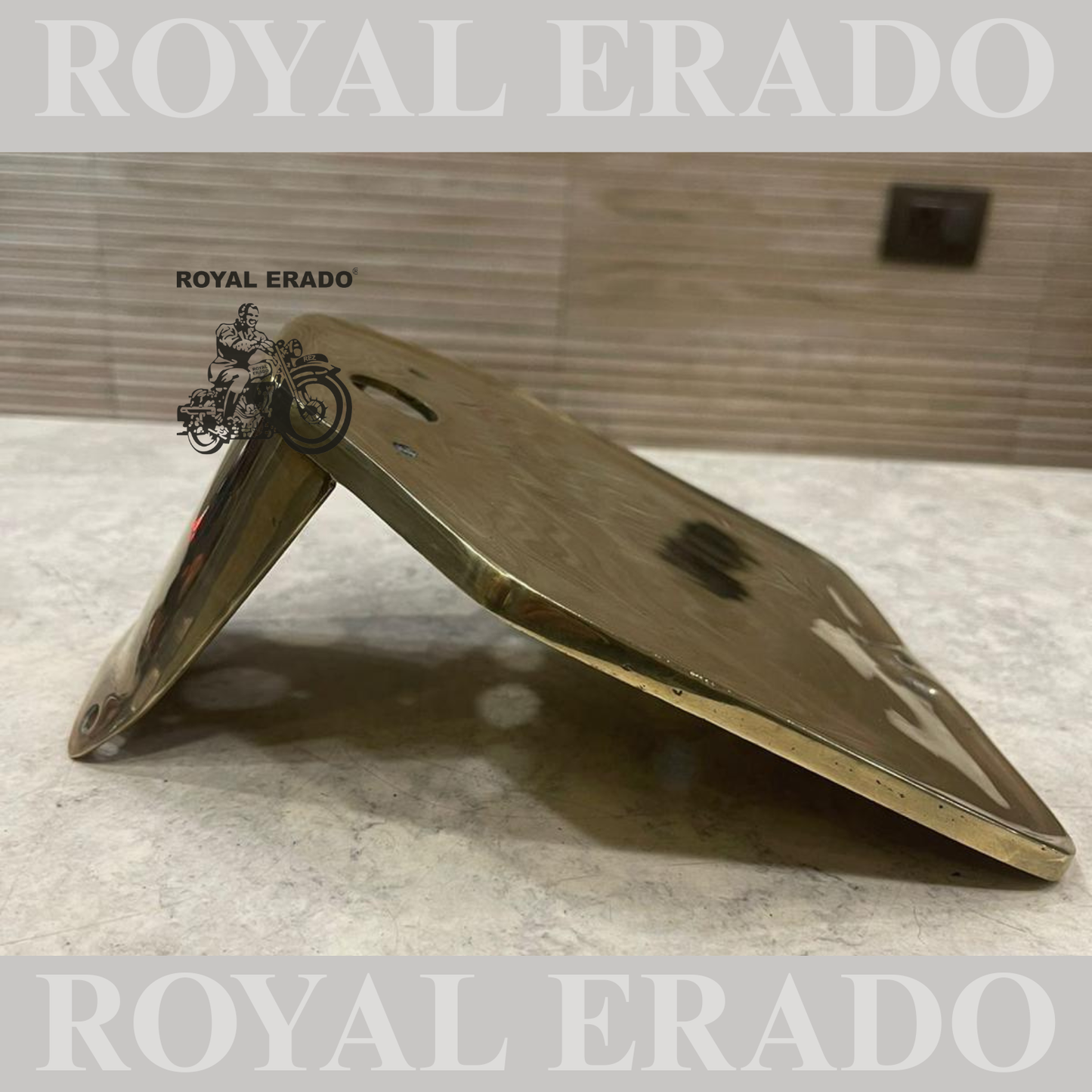 Royal Enfield vintage g2 style 1962 old model rear number plate in brass heavy duty