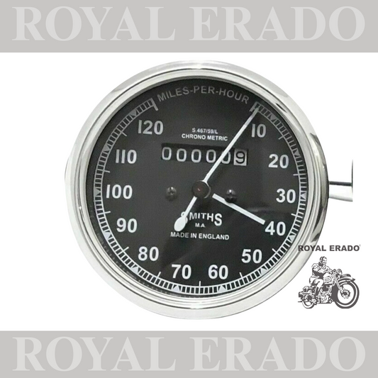 Brand New Vintage Replica Smith 0-120 Miles Speedometer Fit For Royal Enfield Bullet Early Models
