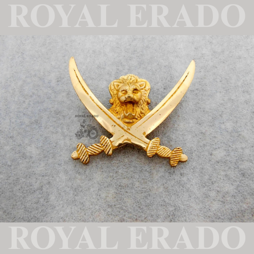 Brass Rear Mudguard SMALL LION Talwar SWARD Design Vehicle Emblem for Bullet / ROYAL ENFIELD /ELECTRA /STANDARD /CLASSIC