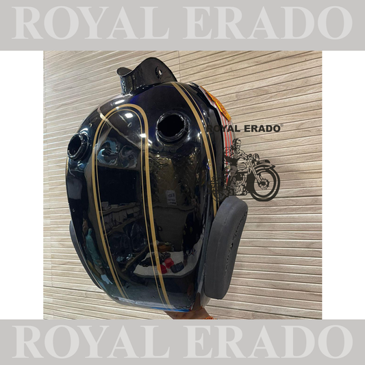 Royal enfield tank with double mouth tank cap and knee pad and monogram with enfield written for old g2 classic electra and standard