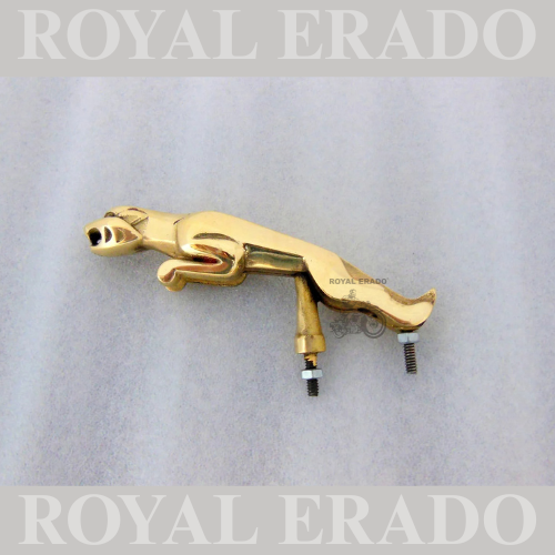 Brass jaguar for front mudguard universal for all bikes royal enfield ,jawa ,bsa ,etc