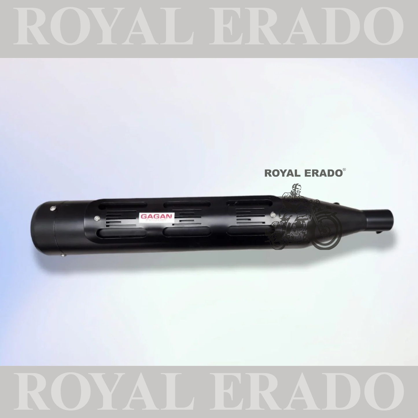 XPLODER SILENCER EXHAUST BLACK FOR ROYAL ENFIELD CLASSIC ELECTRA STANDARD WITH GLASSWOOL