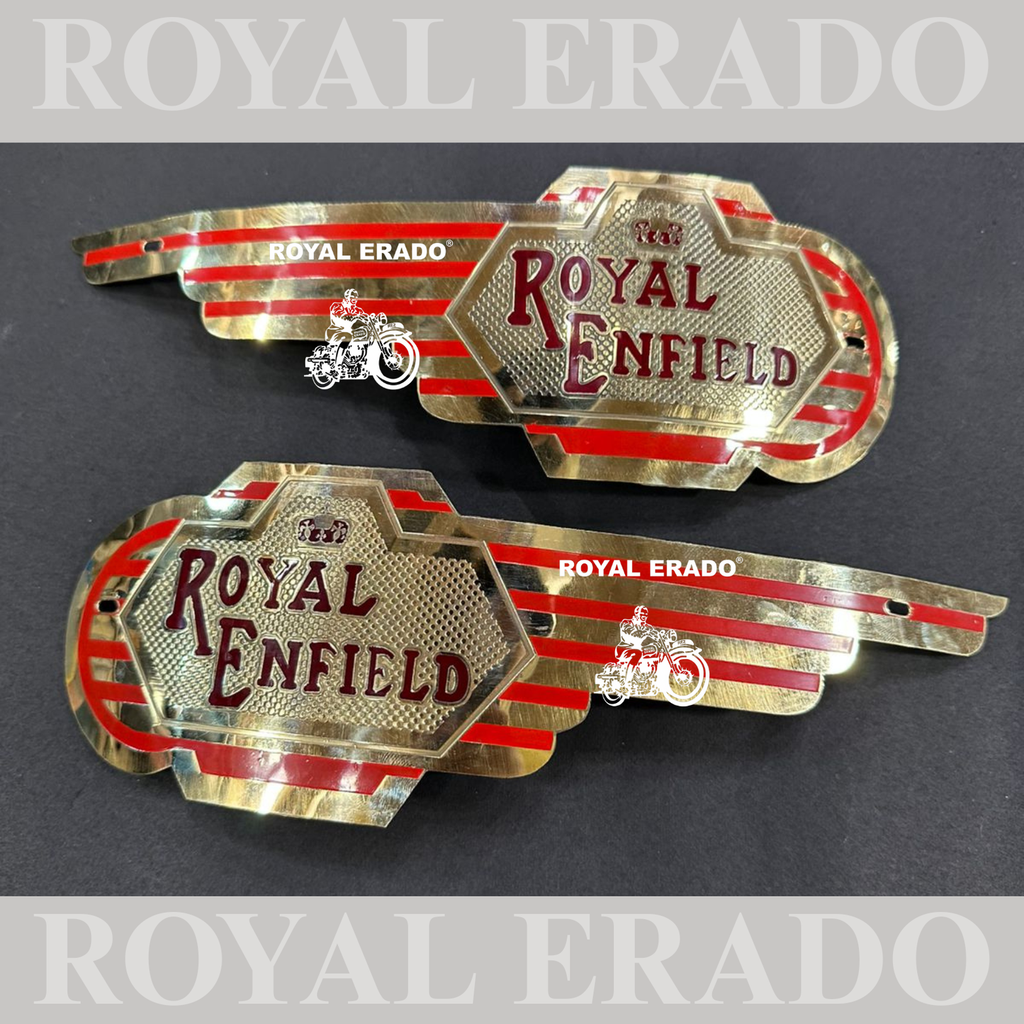 Royal Enfield 1962 vintage old model g2 style brass tank monogram