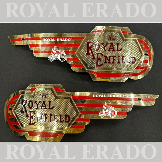 Royal Enfield 1962 vintage old model g2 style brass tank monogram
