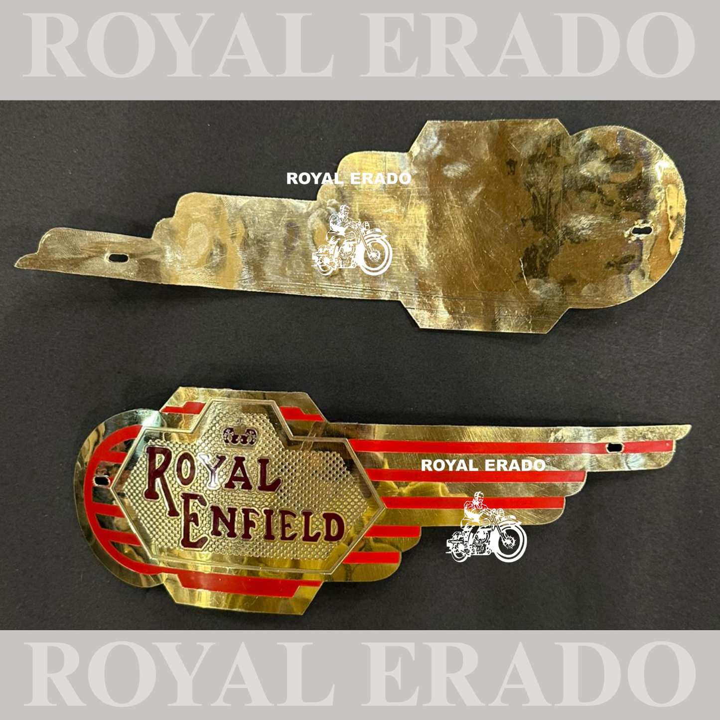 Royal Enfield 1962 vintage old model g2 style brass tank monogram