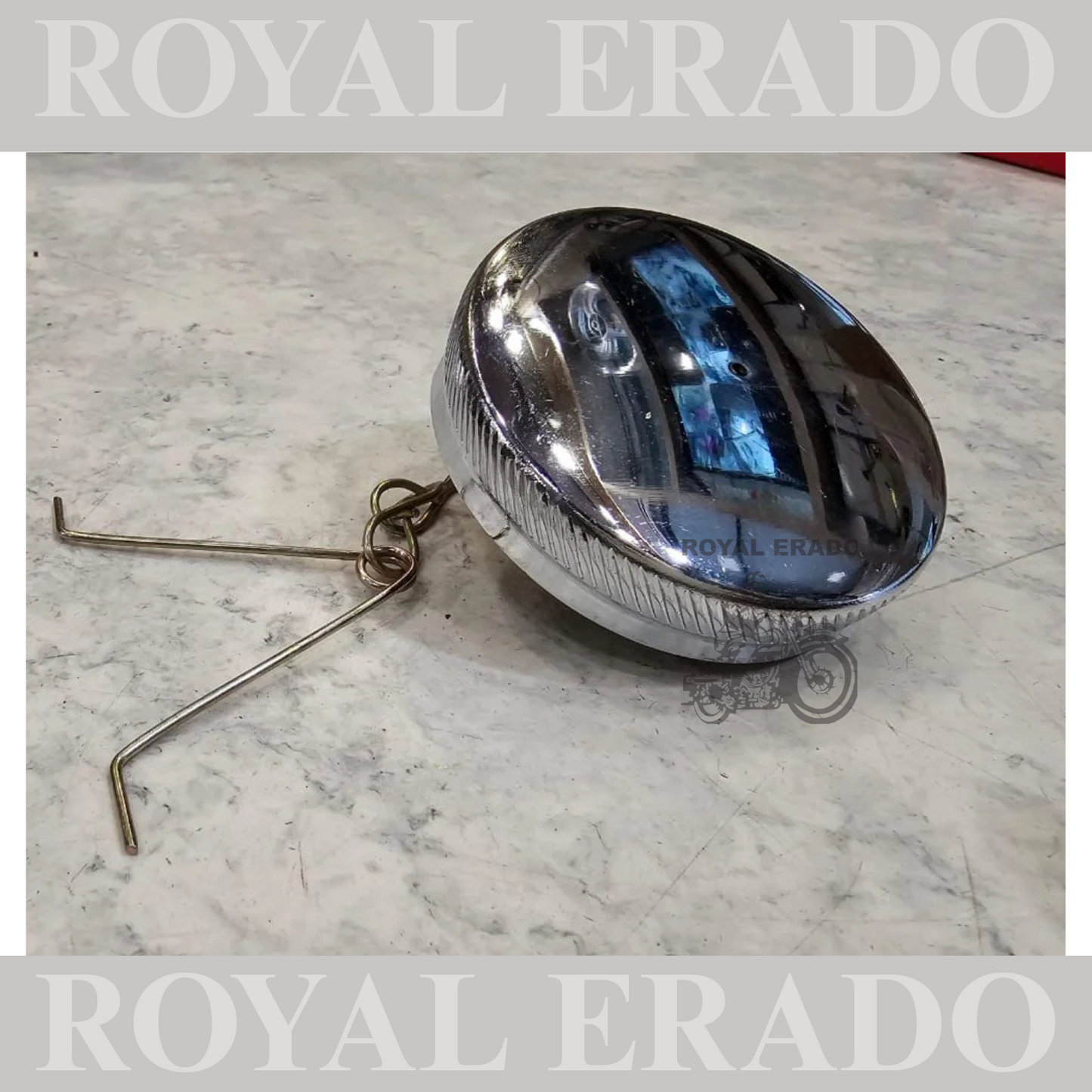 vintage style 1962 g2 model tank cap chrome with chain for royal enfield standard