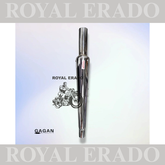 GOLDSTAR SILENCER EXHAUST CHROME FOR ROYAL ENFIELD CLASSIC ELECTRA STANDARD WITH GLASSWOOL