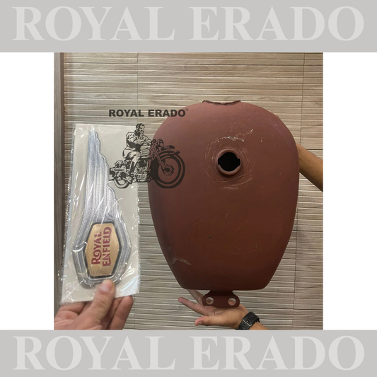 Royal enfield standard classic electra tank in raw without paint.