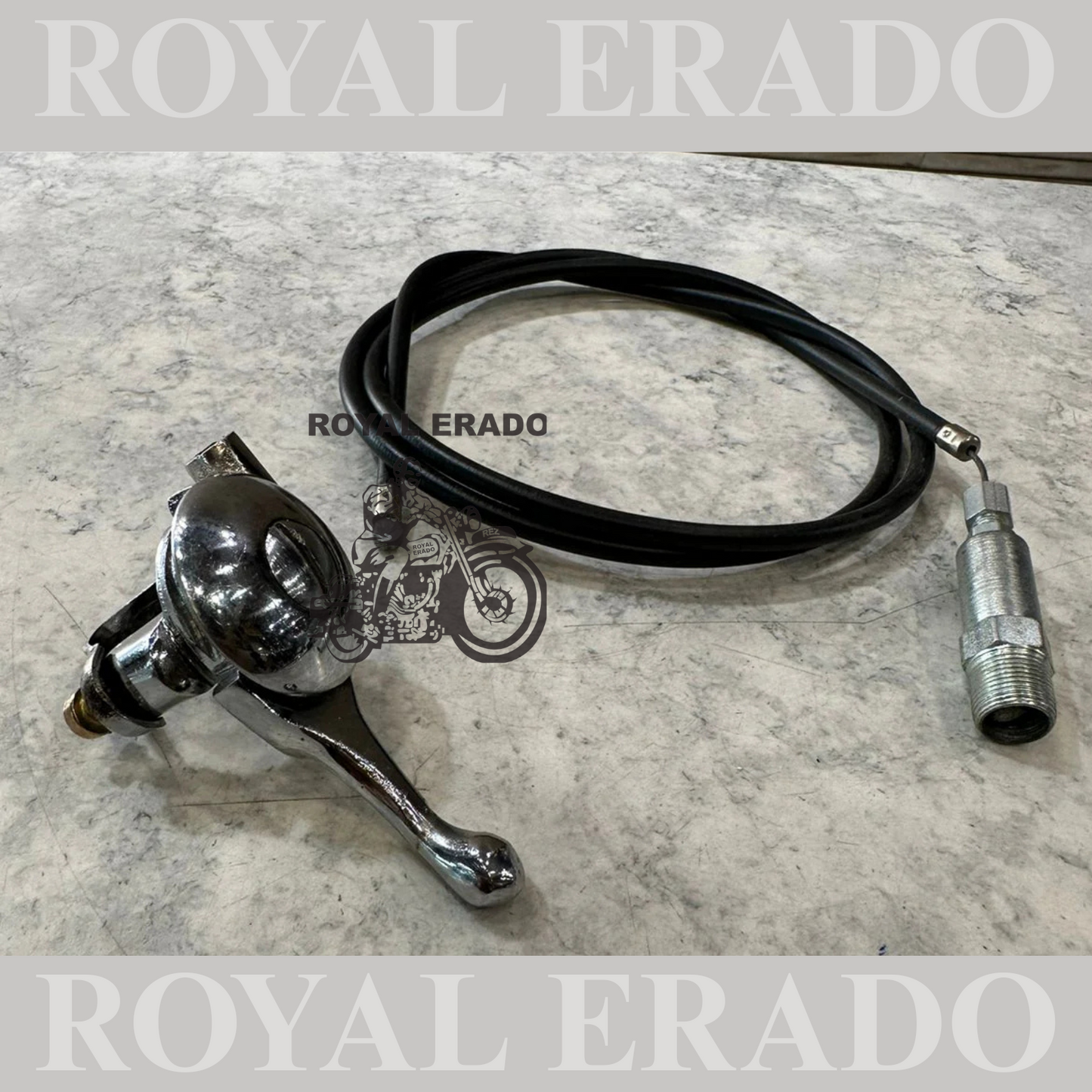 Royal enfield g2 vintage 1962 modle brass chrome plated retarded advance choke lever right with cable