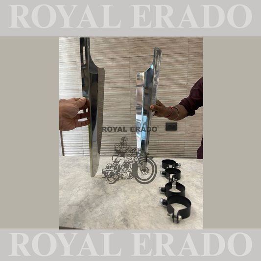 Royal Enfield Super Meteor 650 wind deflector in stainless steel