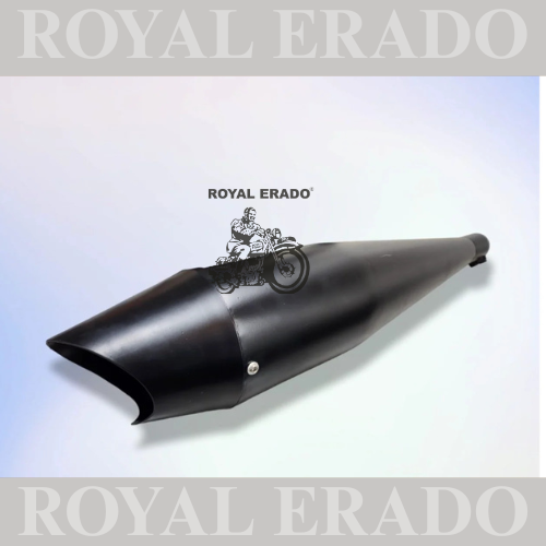 SHARK SILENCER EXHAUST BLACK FOR ROYAL ENFIELD CLASSIC ELECTRA STANDARD WITH GLASSWOOL