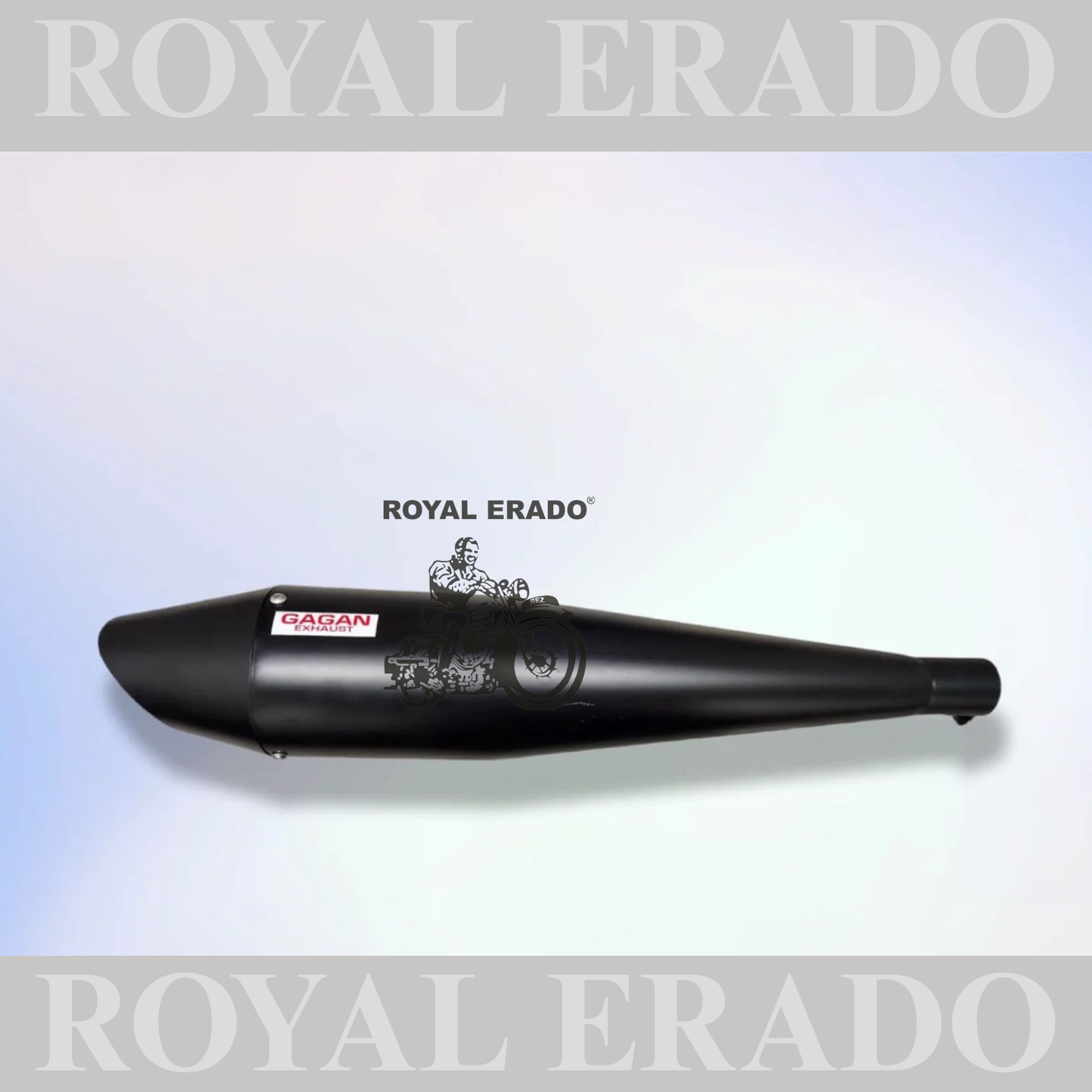 SHARK SILENCER EXHAUST BLACK FOR ROYAL ENFIELD CLASSIC ELECTRA STANDARD WITH GLASSWOOL