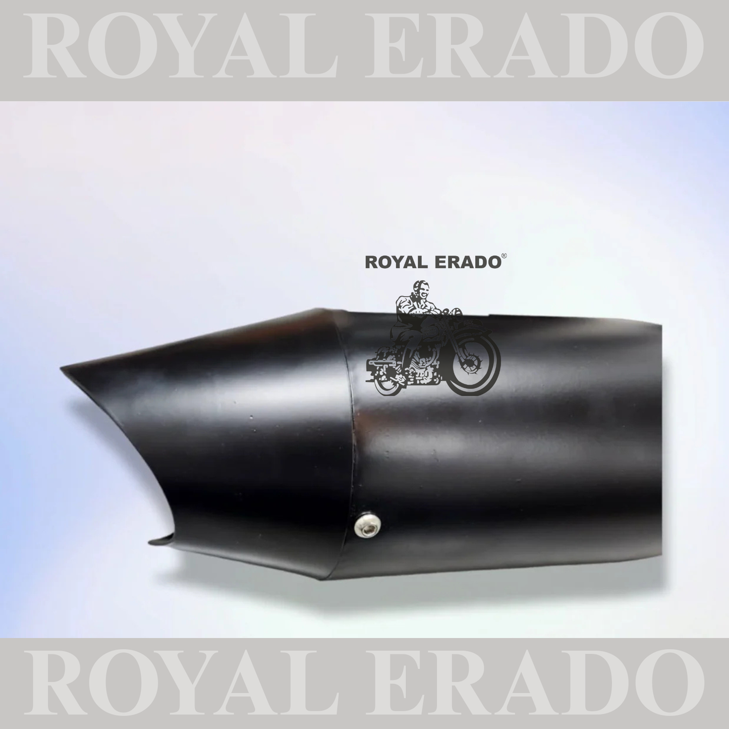SHARK SILENCER EXHAUST BLACK FOR ROYAL ENFIELD CLASSIC ELECTRA STANDARD WITH GLASSWOOL