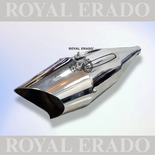 SHARK SILENCER CHROME FOR ROYAL ENFIELD CLASSIC ELECTRA STANDARD WITH GLASSWOOL