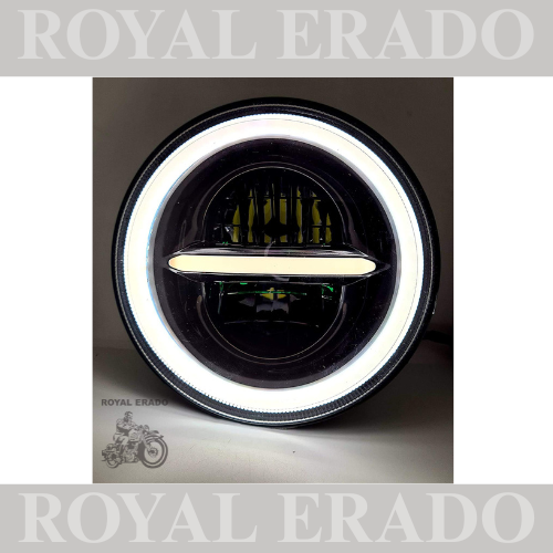 ROYAL ERADO 7" MINIUS WITH RING head light for royal enfield classic , electra , standard