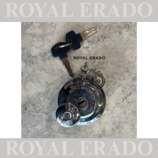 vintage style 1962 g2 model tank cap chrome with lock for royal enfield standard before 2000 model