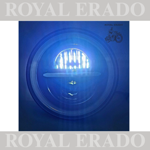 ROYAL ERADO 7" MINIUS WITH RING head light for royal enfield classic , electra , standard