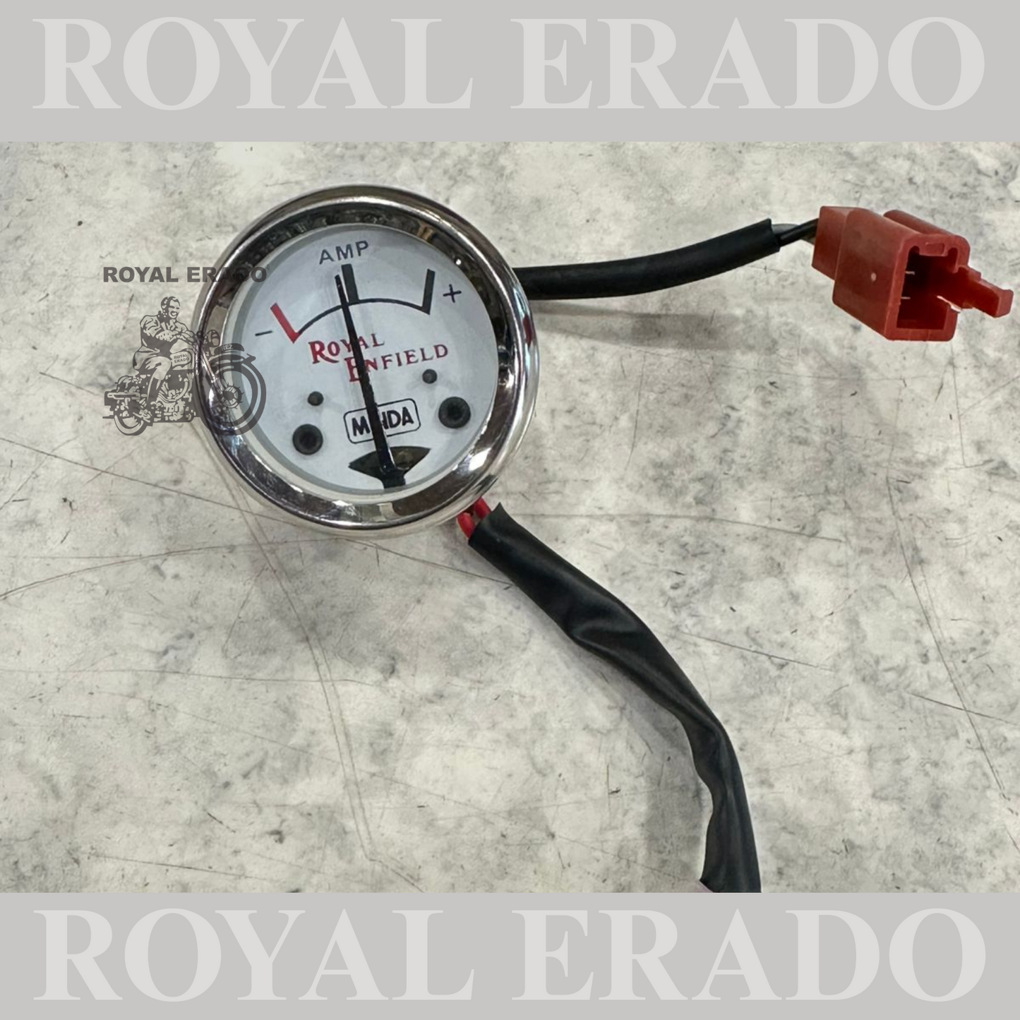 Ampmeter amp meter for Royal Enfield classic electra and standard with white dial