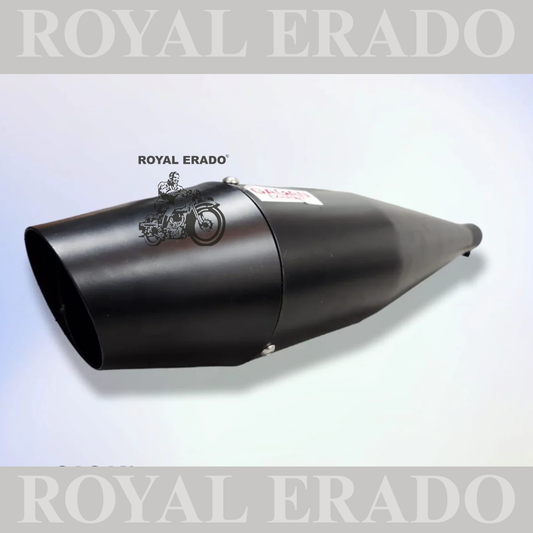 DOLPHIN SILENCER BLACK FOR ROYAL ENFIELD CLASSIC ELECTRA STANDARD