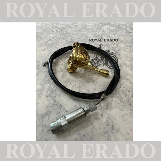Royal enfield g2 vintage 1962 modle brass retarded advance choke lever right with cable