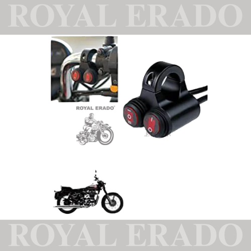 UNIVERSAL DOUBLE SWITCH FOR FOG LIGHT , ALL BIKE ROYAL ENFIELD ,CLASSIC , ELECTRA , STANDARD ,JAWA ,