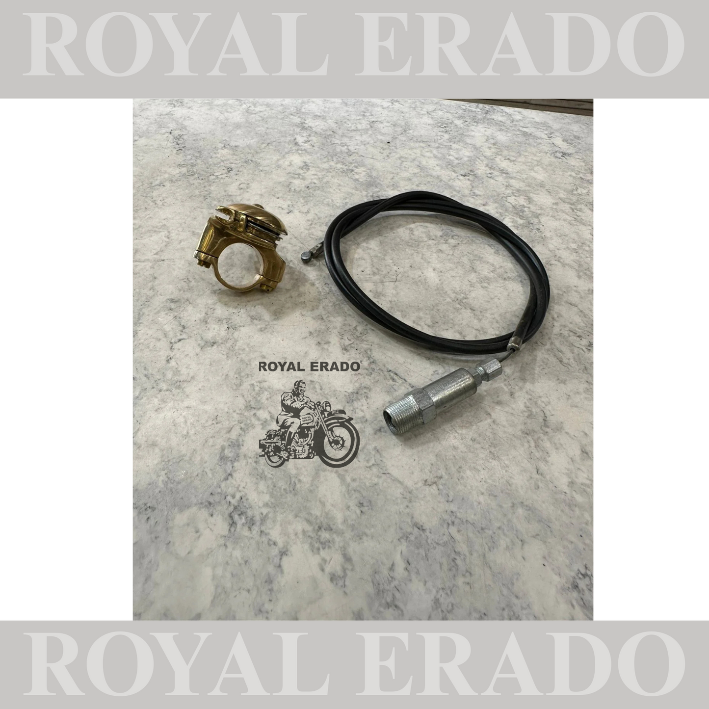 Royal enfield g2 vintage 1962 modle brass retarded advance choke lever right with cable