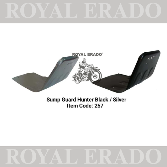 MILD STEEL SUMP GUARD IN BLACK OR SILVER COLOUR FOR ROYAL ENFIELD HUNTER 350CC (IRON)