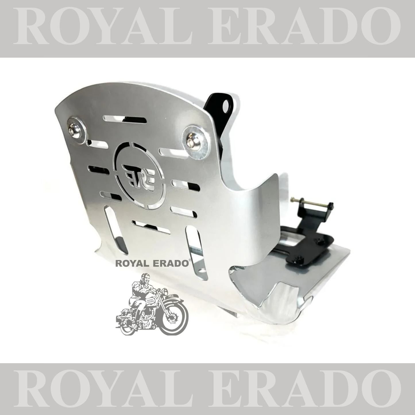Royal Enfield Silver Sump guard for Classic 350 Before Sep 2021 Models, Bullet, ELECTRA STANDARD