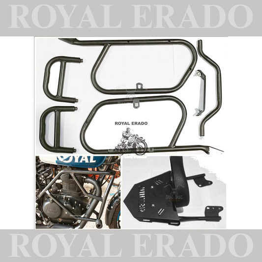 Touring Kit TYPE-2 for Royal Enfield Hunter 350 ( backrest ,crash guard, saddle stays )