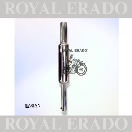SMALL PUNJAB SILENCER CHROME  FOR ROYAL ENFIELD CLASSIC ELECTRA STANDARD