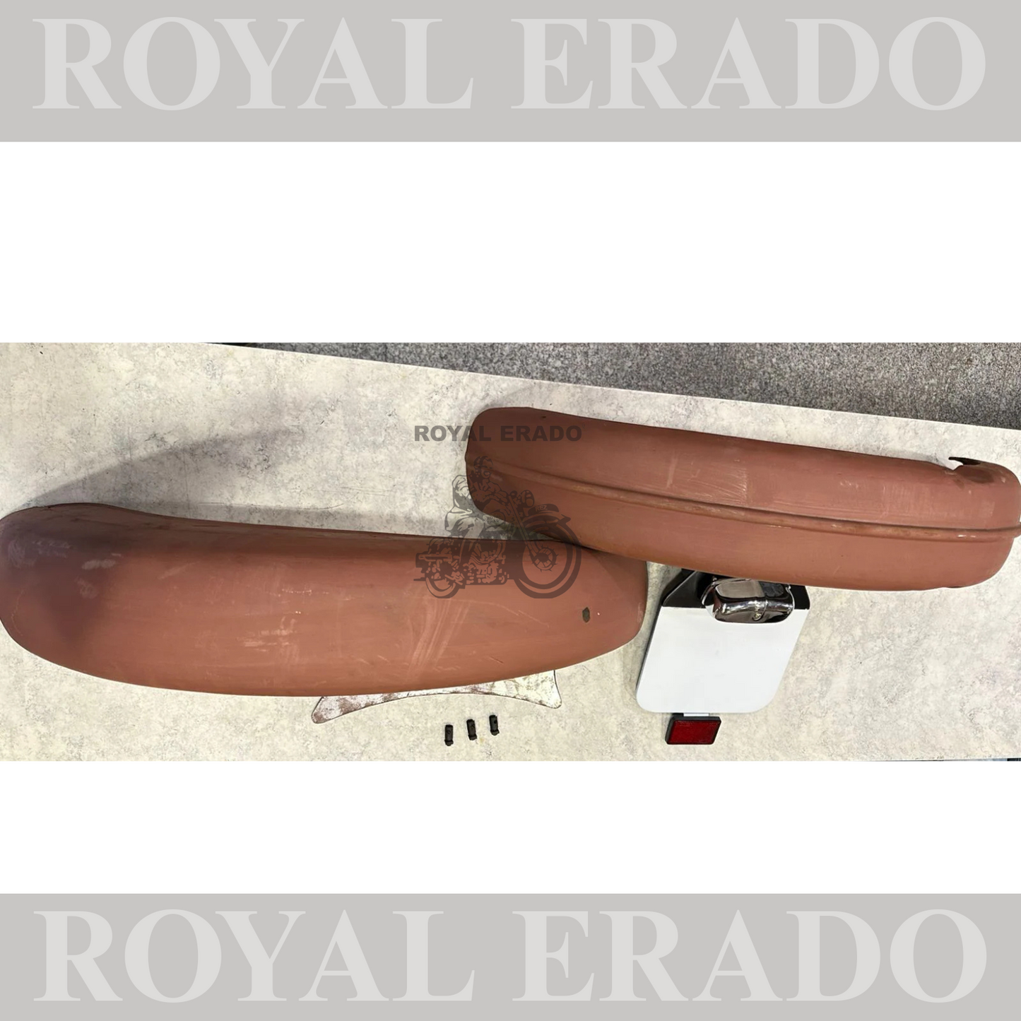 vintage 1962 royal enfield g2 model style mudguard with front and rear mudguard with no plate