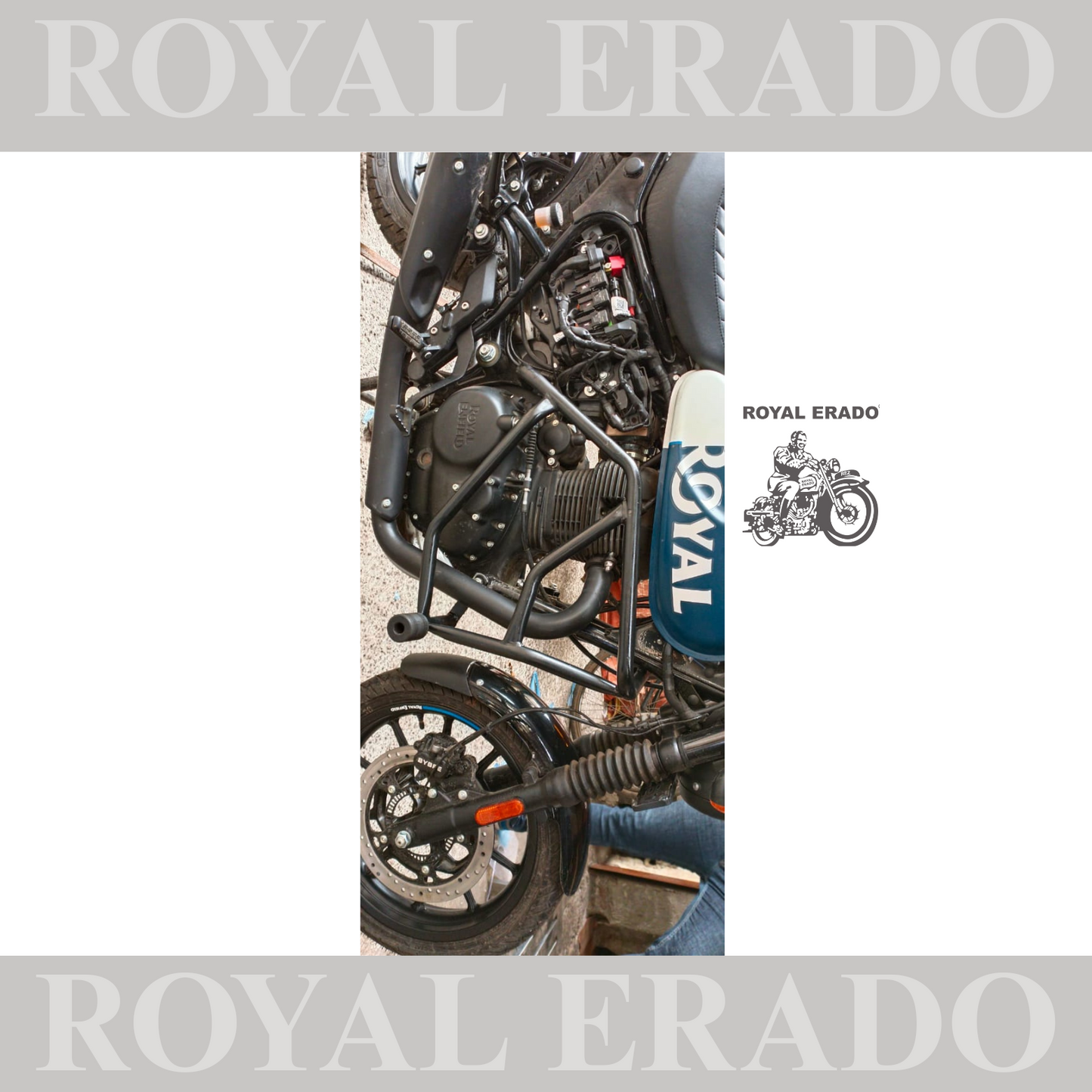 Touring Kit TYPE-2 for Royal Enfield Hunter 350 ( backrest ,crash guard, saddle stays )