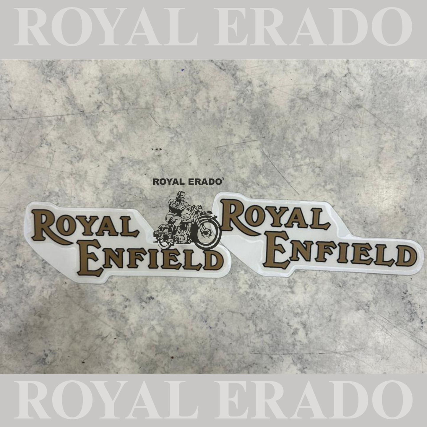 Tank sticker Royal Enfield Classic Electra Standard in Golden color