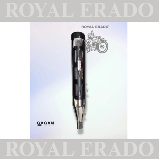 XPLODER SILENCER EXHAUST CHROME FOR ROYAL ENFIELD CLASSIC ELECTRA STANDARD WITH GLASSWOOL