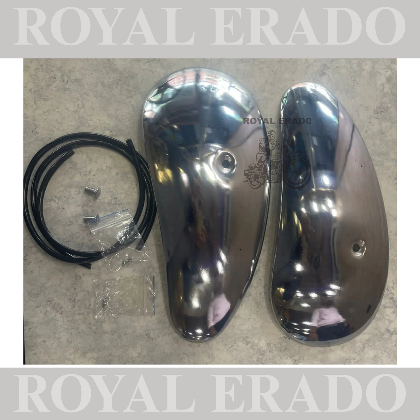 VINTAGE STYLE SIDE TANK PLATE IN MILD STEEL