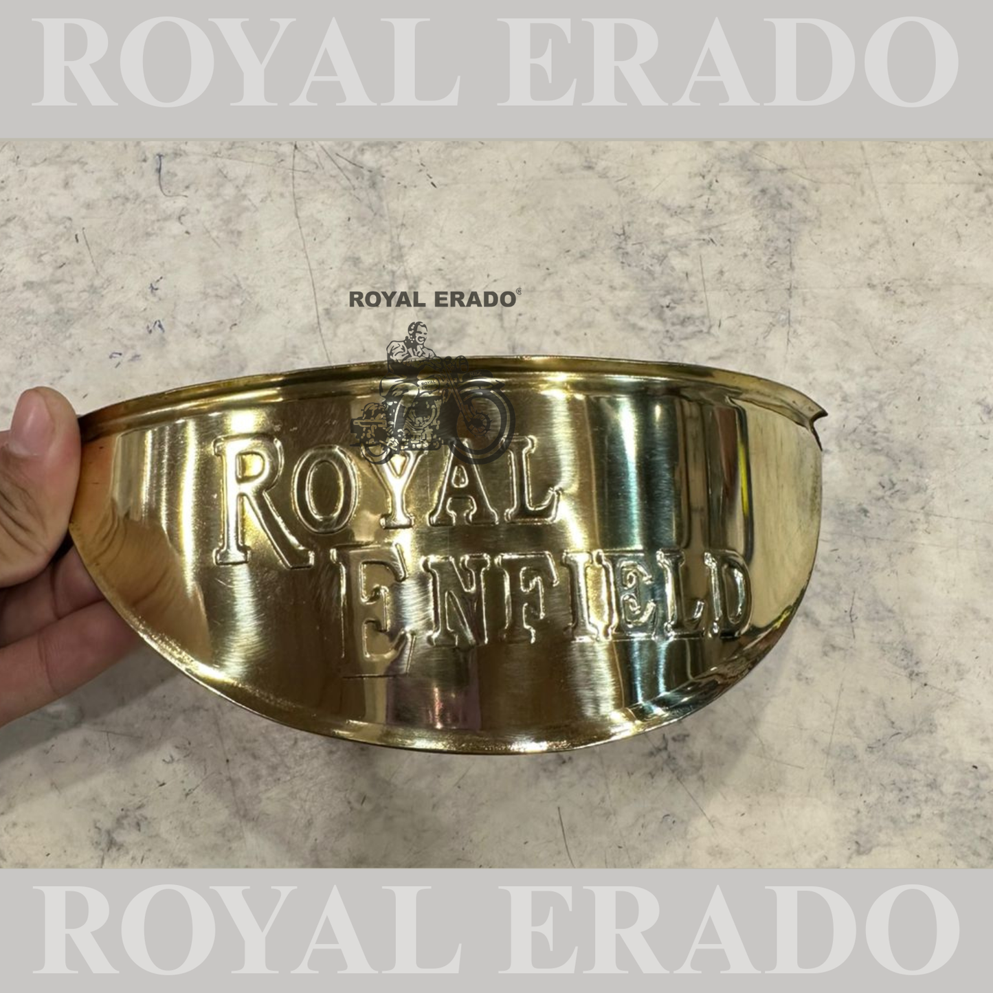 Royal enfield head light shade peak  in brass for classic electra standard reborn