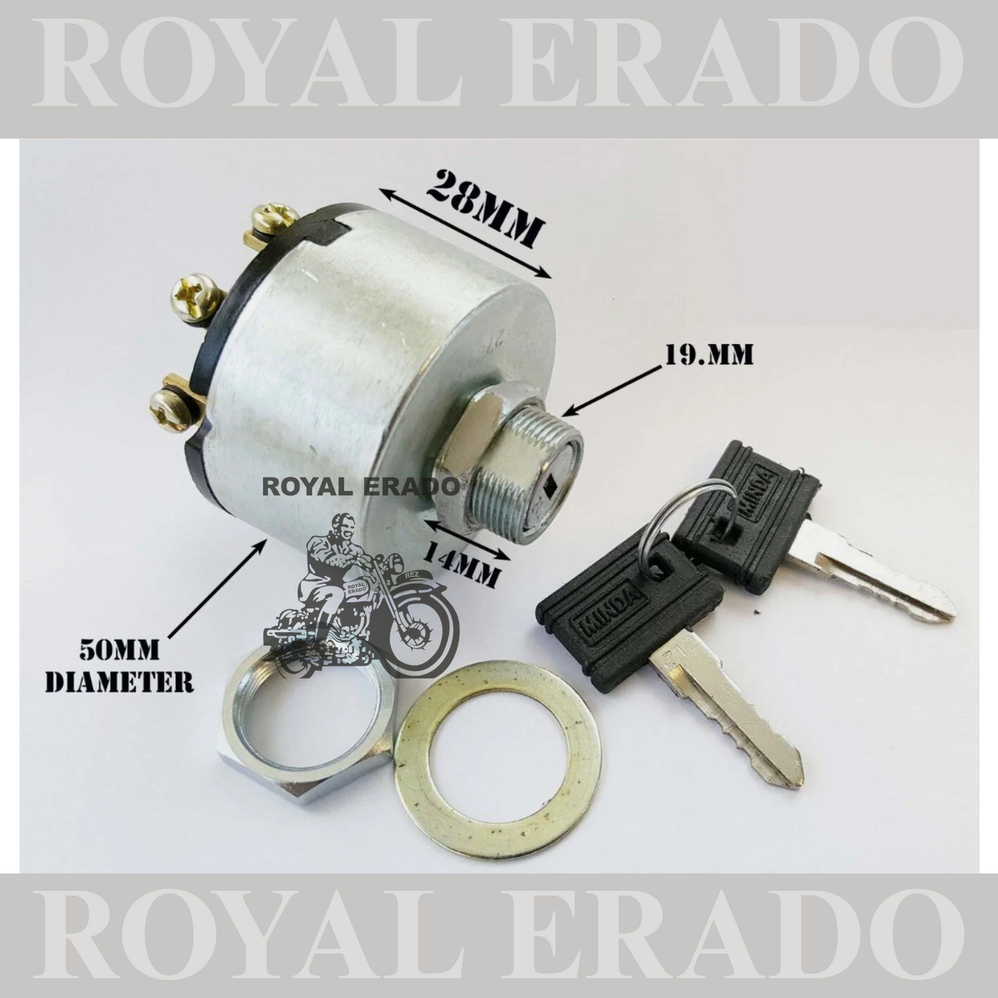 BRAND NEW ROYAL ENFIELD IGNITION SWITCH TOOL BOX MOUNTED VINTAGE OLD MODEL