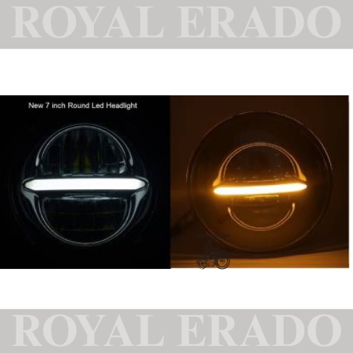 ROYAL ERADO 7" MINIUS head light for royal enfield classic , electra , standard