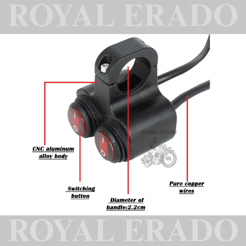 Motorcycle Handlebar Control Switches ON Off Switch