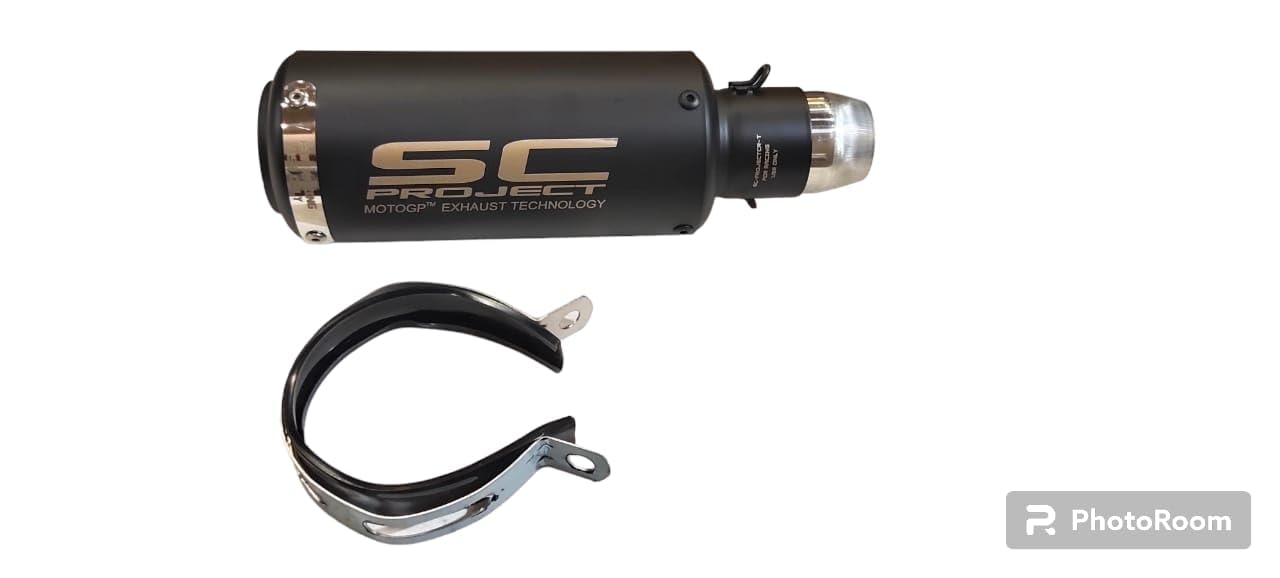 Universal Bike Exhaust SC Project Straight BLACK MATT For -Universal Modified Fitment Will Fit On Most All Bike