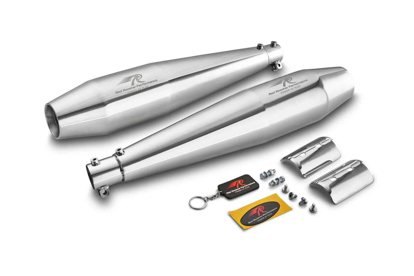 red rooster exhaust stellar polish shine for royal enfield continental gt and interceptor 650