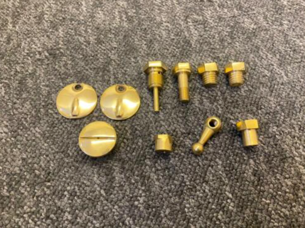 Royal Enfield Customised Brass Nuts Studs Cap Bolt Kit