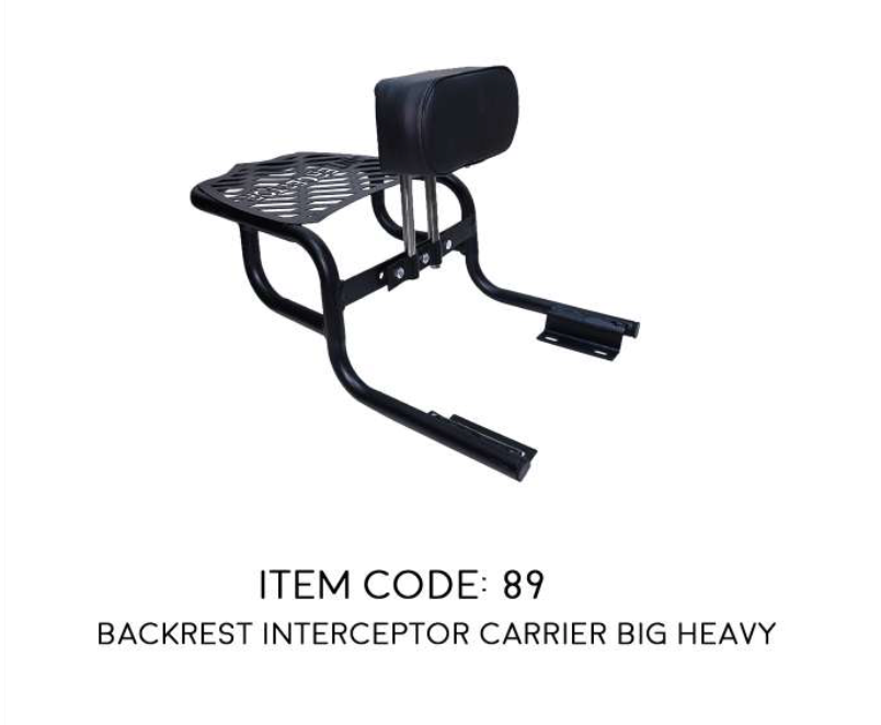 ROYAL ENFIELD INTERCEPTOR BACKREST WITH CARRIER HEAVY BIG