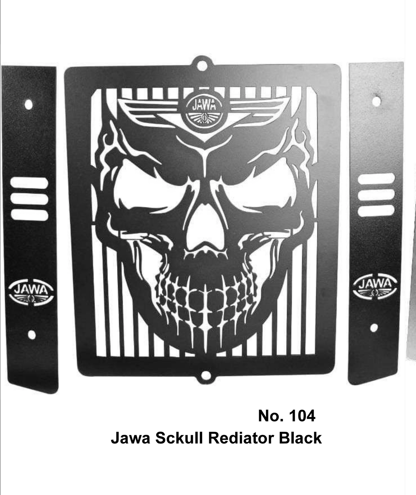 JAWA RADIATOR GRILL SKULL FACE BLACK / STEEL