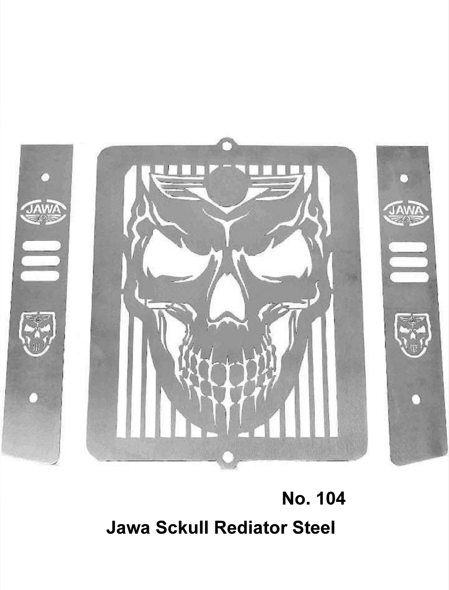 JAWA RADIATOR GRILL SKULL FACE BLACK / STEEL